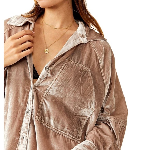 Free People Night sky’s Velvet Top -Small - Picture 2 of 5